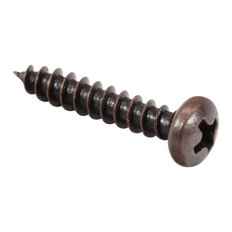 Rok Hardware 100 Pack #4 x 5/8" Deep Coarse Thread Phillips Pan Head Wood Screws Bronze Plated MDF - Image 1